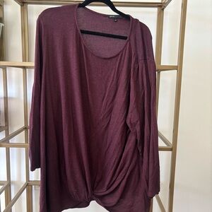 Gibson Burgundy Tunic Top